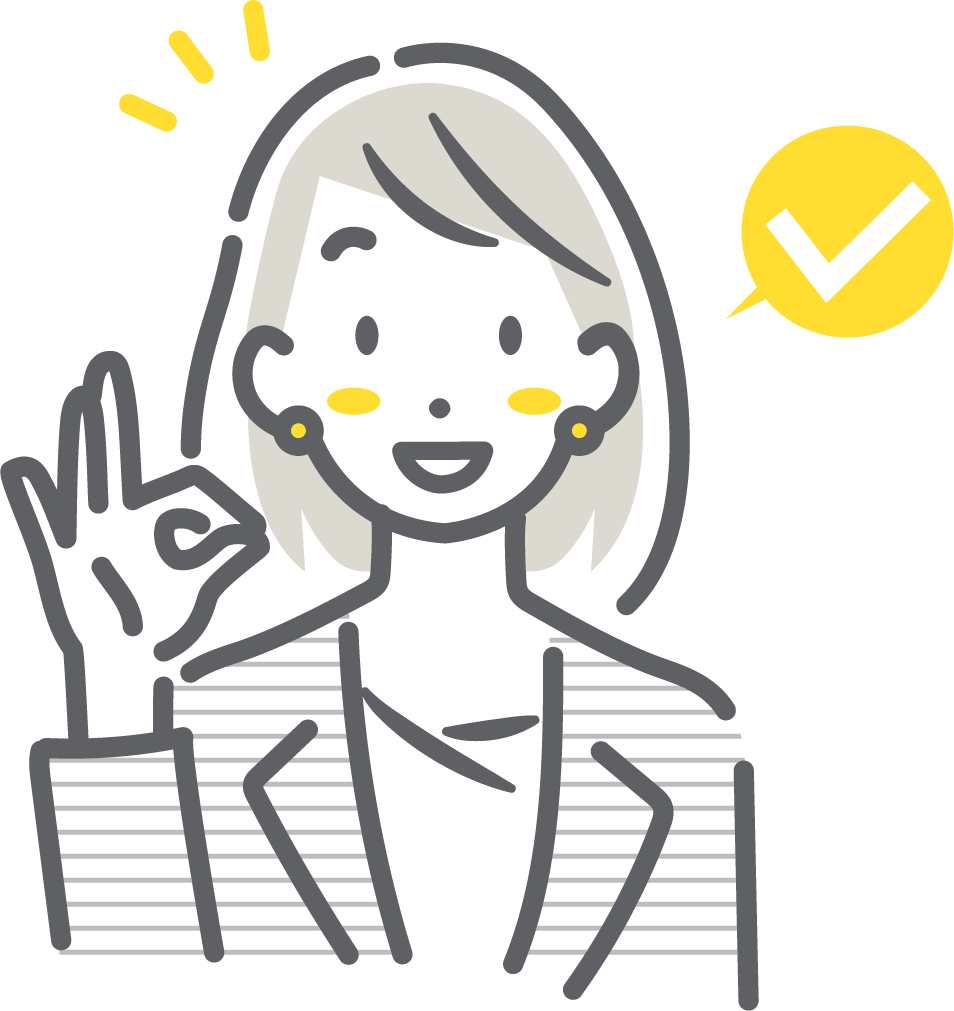 サポートを示す女性の障がい者グループホームのコンサルタントのイラスト