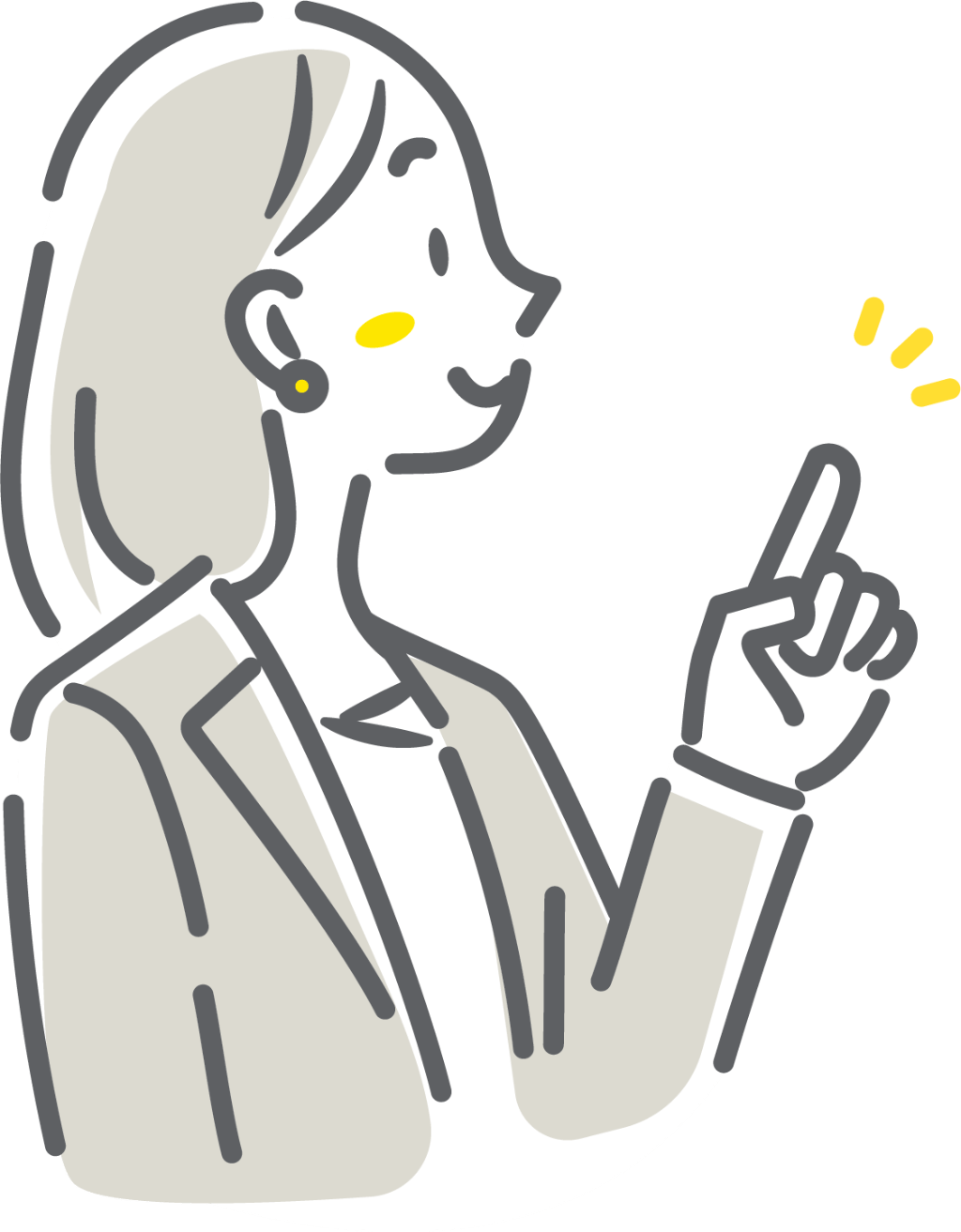 相談する障がい者グループホームの女性コンサルタントのイラスト