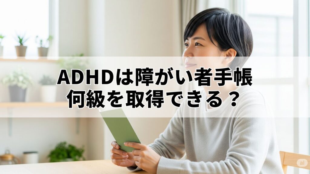 ADHDは障がい者手帳何級を取得できる？条件やメリット・申請方法を解説