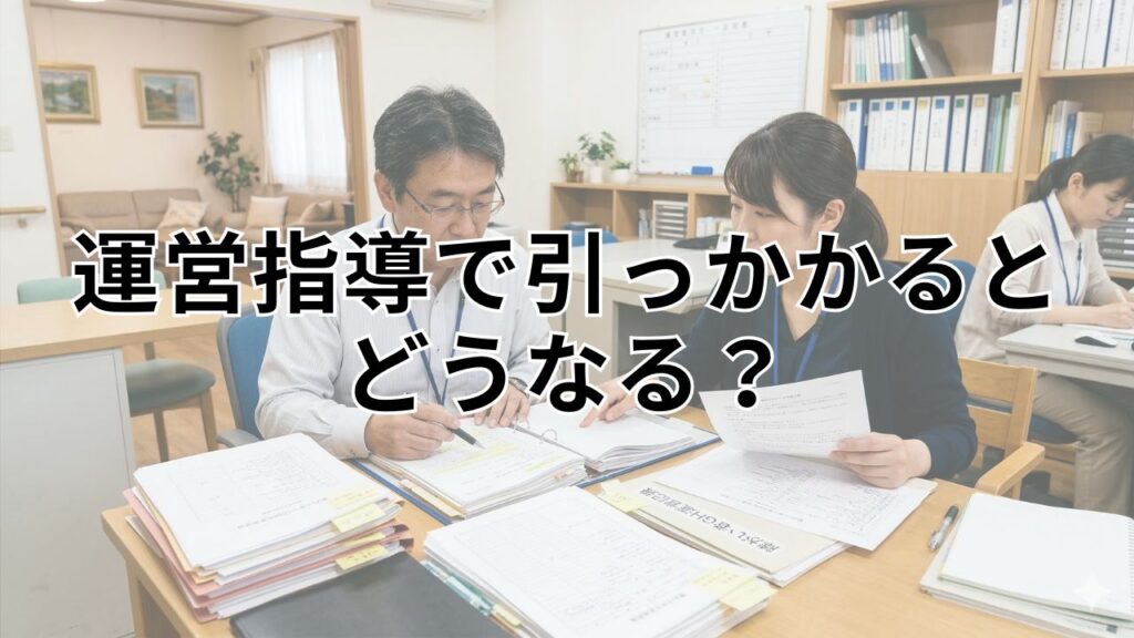 運営指導で引っかかるとどうなる？