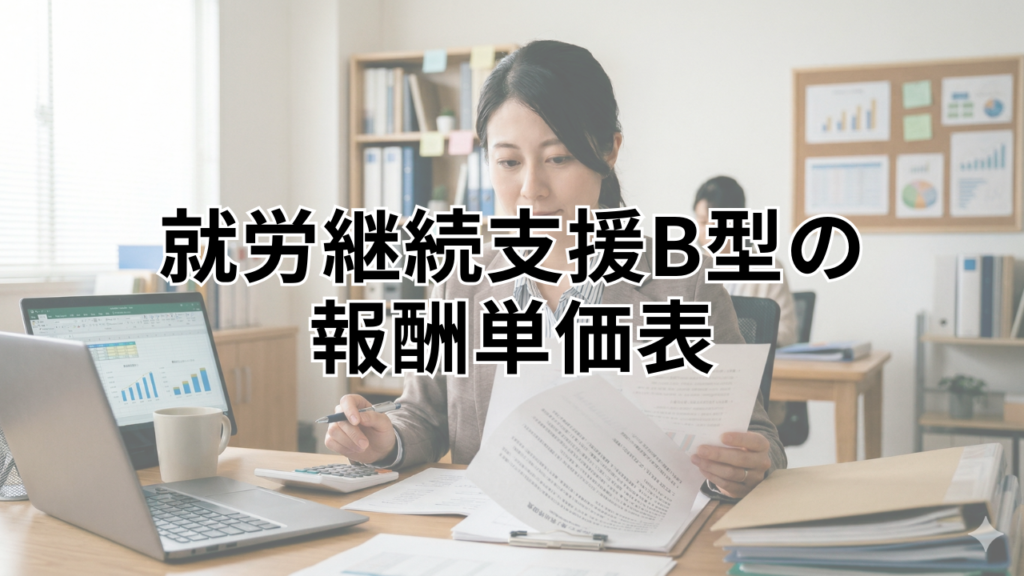 就労継続支援B型の報酬単価表