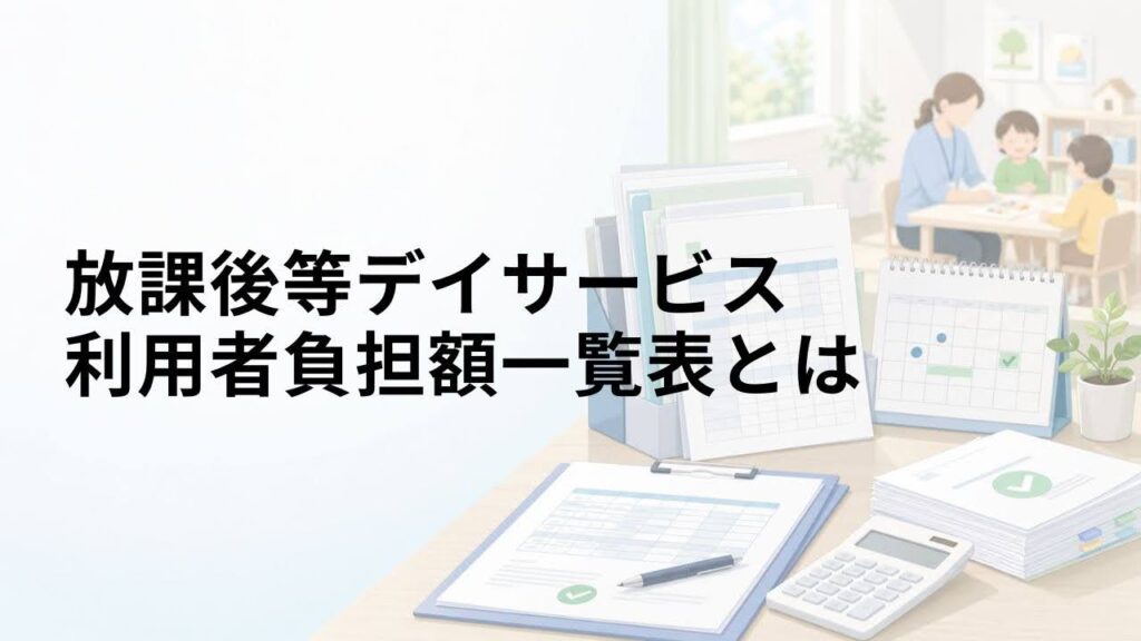 放課後等デイサービス利用者負担額一覧表と上限額管理結果票｜役割と流れを解説
